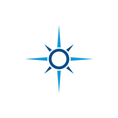 Compass logo icon isolated on transparent background