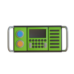 3D Model of Military Communication Radio with Smart Antenna. Tactical 3D Model of Military.
3d illustration, 3d element, 3d rendering. 3d visualization isolated on a transparent background