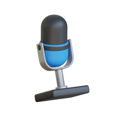 3D Model of Microphone with Elegant Design for High-Quality Audio Recording. 3D Microphone with High.
3d illustration, 3d element, 3d rendering. 3d visualization isolated on a transparent background