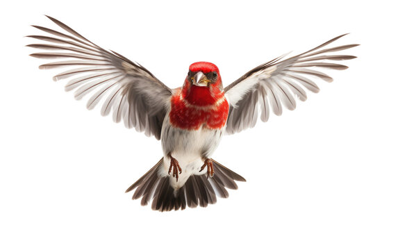 Redpoll Bird Habitat and Behavior on Transparent background