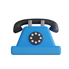 3D Model of Telephone with Classic Design for Easy Communication.
3d illustration, 3d element, 3d rendering. 3d visualization isolated on a transparent background