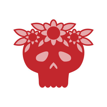 Day Of The Dead Dual Tone Style in Design Icon