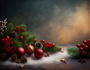 christimas background illustration with festive decoration and blank copy space - 670474878
