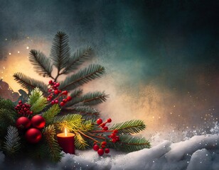 christimas background illustration with festive decoration and blank copy space - 670474888