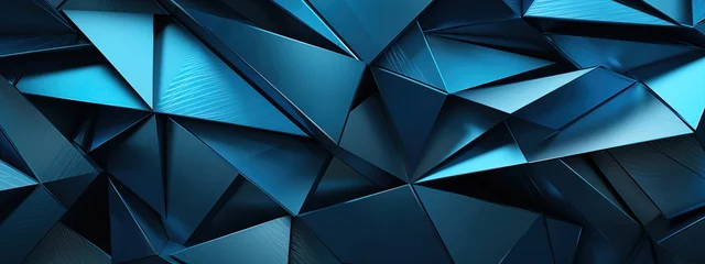 Fotobehang blue background metal pattern © paisorn
