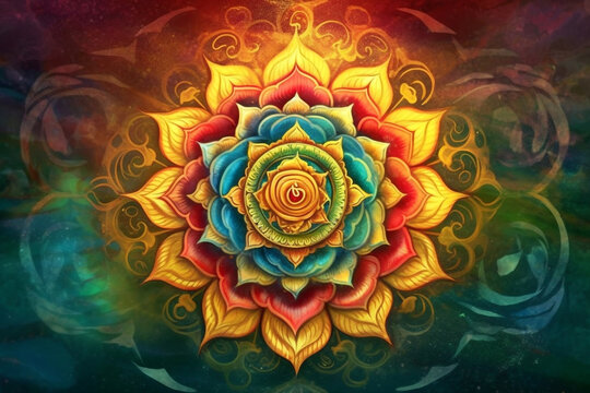 Chakra Lotosblume - asiatisches Symbol