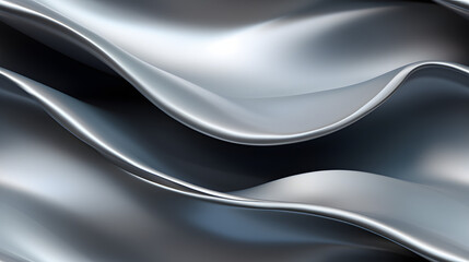 Obraz premium Seamless wavy platinum texture with cool reflections