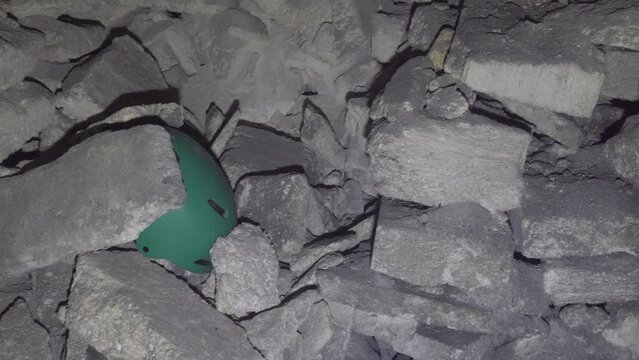 Limestone quarry (stone sawing), which is 200 years old. Underground halls, piles of sawn stones, zigzag corridors, dead ends, niches. Object for spelunking