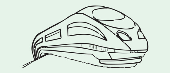 High-speed train. Vector graphics, eps