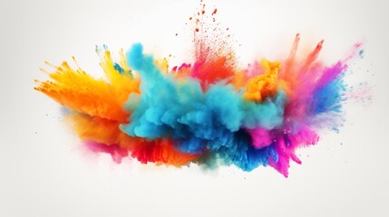 Fototapeta na wymiar colorful splashes background generated by AI tool 