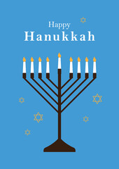 background for a greeting card for Happy Hanukkah