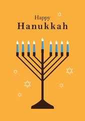 background for a greeting card for Happy Hanukkah