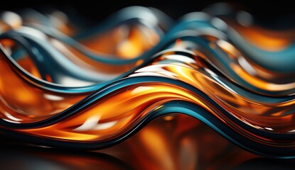 3d wave of glass paint, wallpaper, illustration, background