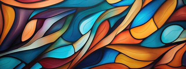 Close-up of an abstract pattern on a multi-colored background