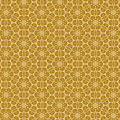 Abstract geometric linear lace-like fabric pattern in warm autumn natural colors