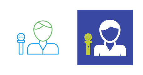 Female Anchor Vector Icon