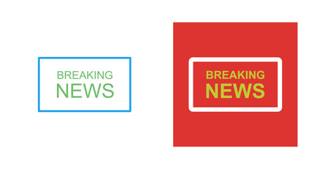 Breaking News on TV Vector Icon