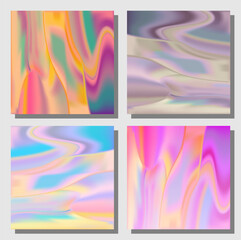 A set of colorful gradient backgrounds. Template for poster, banner, interior, web design and creative ideas.