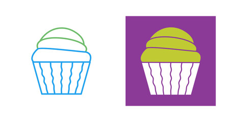 Cream Muffin Vector Icon