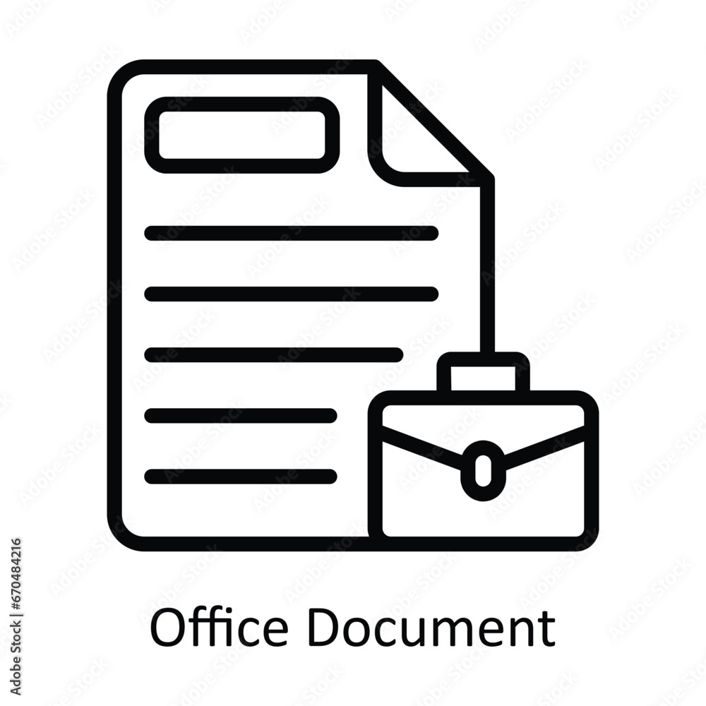 Poster office document vector outline design illustration. symbol on white background eps 10 file