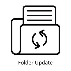 Folder Update vector outline Design illustration. Symbol on White background EPS 10 File 