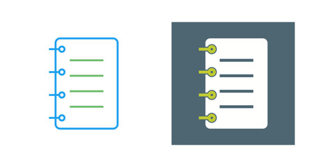 Fototapeta premium Diary Vector Icon