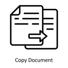 Copy Document vector outline Design illustration. Symbol on White background EPS 10 File 