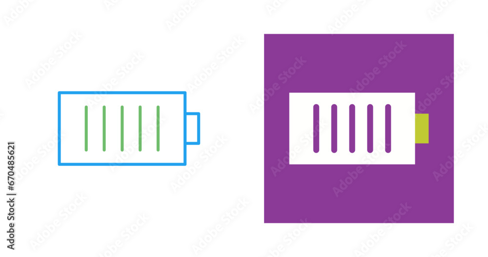 Sticker charging cell vector icon