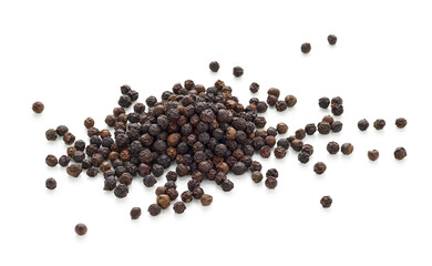 Black pepper isolated on white background