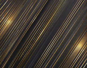 Obraz premium abstract 3d texture wallpaper black background and neon gold lines