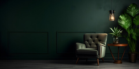 interior of a room with a table