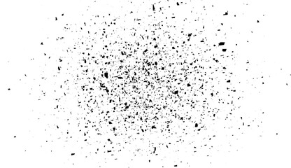 Vintage weathered black texture. Dark grunge pattern overlay on transparent background. Screen background example.