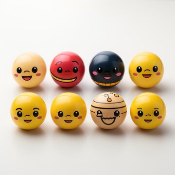 Emoticons with smiling, happy and happy facial expressions with cute characters in garden backgrounds and plain elegance, good for wallpaper, blogs, advertisements, products etc. Generative Ai Image
