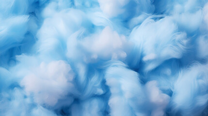 Fototapeta premium Blue cotton candy background. Candy floss texture. Generative AI