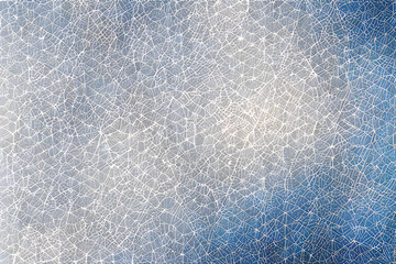 Fototapeta premium Abstract intricate small triangle geometric polygon ice crystal pattern background with white contour lines