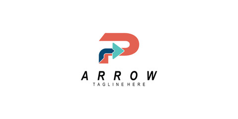 Creative arrow logo design with combination letter A to Z concept| premium vector