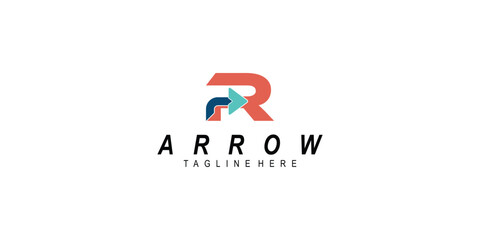 Creative arrow logo design with combination letter A to Z concept| premium vector