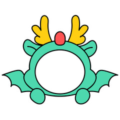 용 캐릭터 얼굴 합성 도안