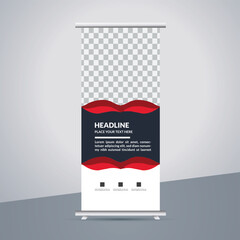 Modern abstract minimal business stand banner design