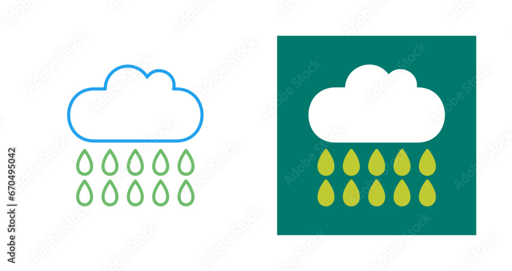 Poster rain vector icon