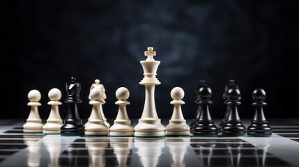 Chess board game concept of business ideas and competition and strategy ideas Generative AI