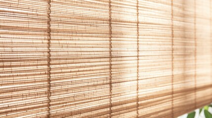 Bamboo blinds on the window. Abstract background and texture for design. Generative AI