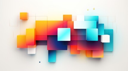 Abstract geometric background with squares. illustration for your design. Eps 10 Generative AI