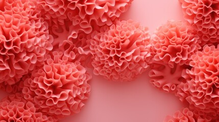 Fototapeta premium Abstract background with pink coral flowers. illustration for your design. Generative AI
