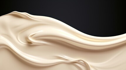 Luxury background with realistic creamy flow. 3d vector illustration. Generative AI