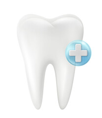 Dental Care tooth Keep your teeth clean and strong. Isolated on white background. Realistic vector illustration file.