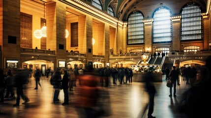 Time stands still and rushes simultaneously within the grandeur of Grand Central - obrazy, fototapety, plakaty