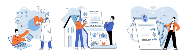 Insurance for car, property, travel, accident, life, medical. Care about family life is foundation of many insurance decisions Healthcare finance innovations are making medical service more accessible