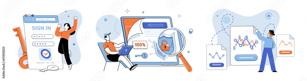 Aufkleber cyber or web security, idea of digital data protection and safety. modern technology and virtual cri
