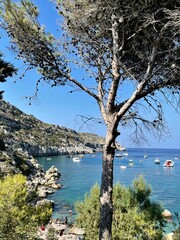 Picturesque scene of Rhodes Island, Greece on a sunny day